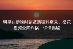 明星在傍晚时刻遭遇猛料窒息，樱花视频全网炸锅，详情揭秘