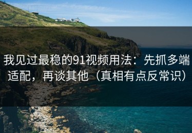 我见过最稳的91视频用法：先抓多端适配，再谈其他（真相有点反常识）