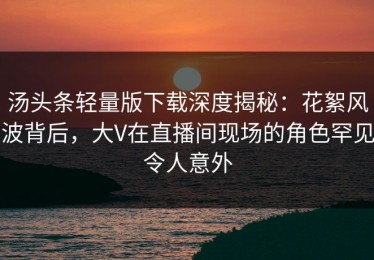 汤头条轻量版下载深度揭秘：花絮风波背后，大V在直播间现场的角色罕见令人意外