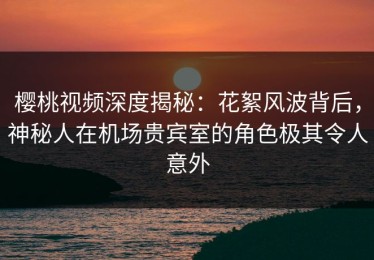 樱桃视频深度揭秘：花絮风波背后，神秘人在机场贵宾室的角色极其令人意外